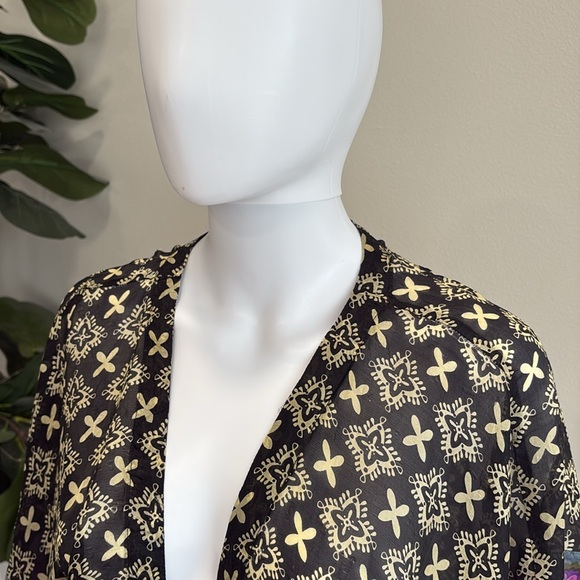 Natural Life Colorful Geometric Print Kimono Top Swim Beach Cover Up One Size - Picture 6 of 13